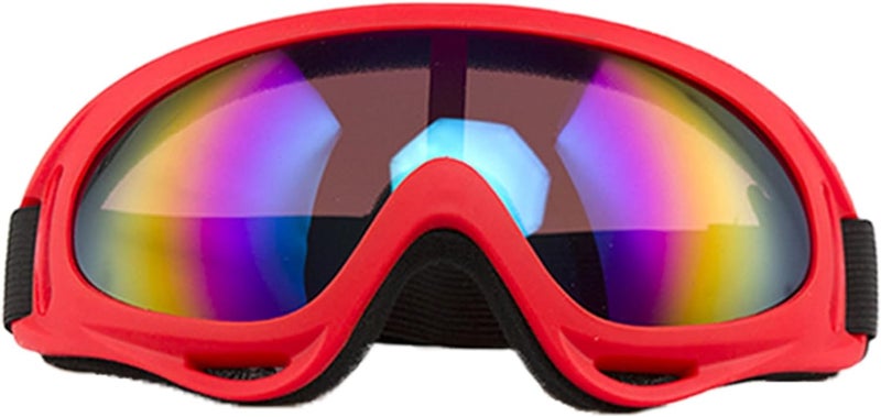 XILEDUO Ski Goggles Snowboard Goggles for Men Women Kids Winter Snow Windproof Sports Sunglasses Motorcycle ATV Glasses for Youth Adult Teens, UV Protection Foam Anti-Scratch Dustproof (Red) - Image 1